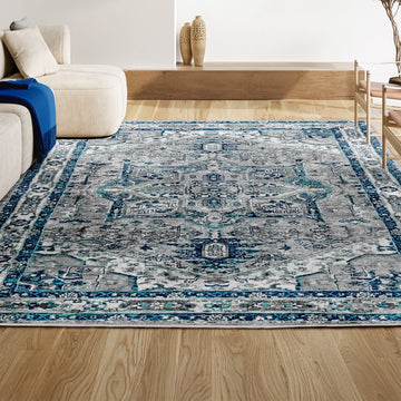 Jerica modern Persian Vintage Medallion Area Rug